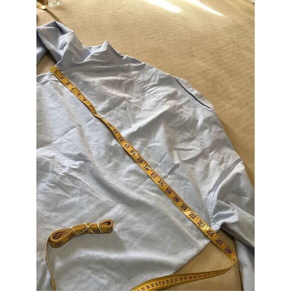 Men’s Classic Fit American Eagle Chambray Blue Dress Shirt LT - Picture 5 of 8